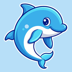 Naklejka premium cartoon shark cartoon