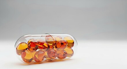 Omega Three Softgels in Sleek Transparency Style Supplement