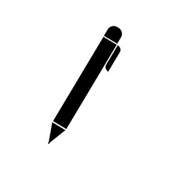 Black Pen Icon Vector Illustration