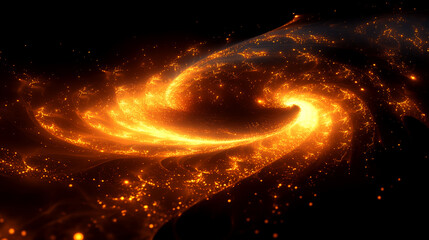 A vortex of glowing fractals expanding and swirling making an abstract background 