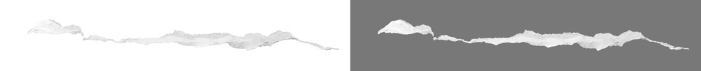 White set ripped paper png, Torn ripper paper sheet, Ripped edges, textures, banner background, transparent background