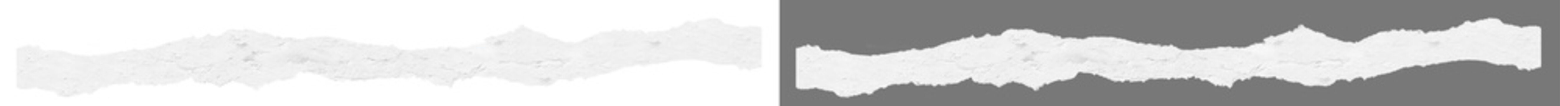 White set ripped paper png, Torn ripper paper sheet, Ripped edges, textures, banner background, transparent background