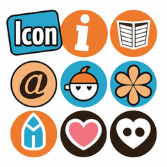 icon text based logo vector illustration