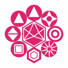 icon geometric logo silhouette vector illustration