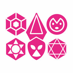 icon geometric logo silhouette vector illustration