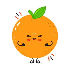This adorable cartoon Orange character is all smiles and ready for fun with its cute expression.