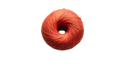 Vibrant Orange Yarn Ball Perfect for Knitting and Crochet Projects isolated on transparent background