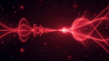 Technological red waveform light image