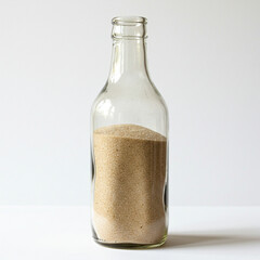 Quinoa in a Glass Bottle:  A Health Food Staple's Elegant Presentation isolated on transparent background