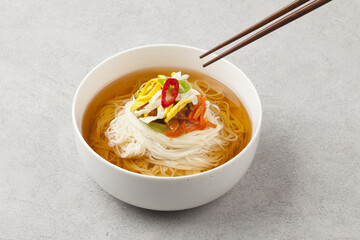  Janchi Guksu refers to noodles that are mainly eaten on feast days. It is a dish made with noodles...