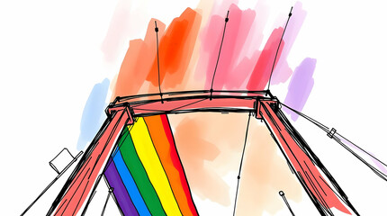 Pride background rainbow colors to use as wallpaper or graphic resource, lgtb backdrop for graphic design