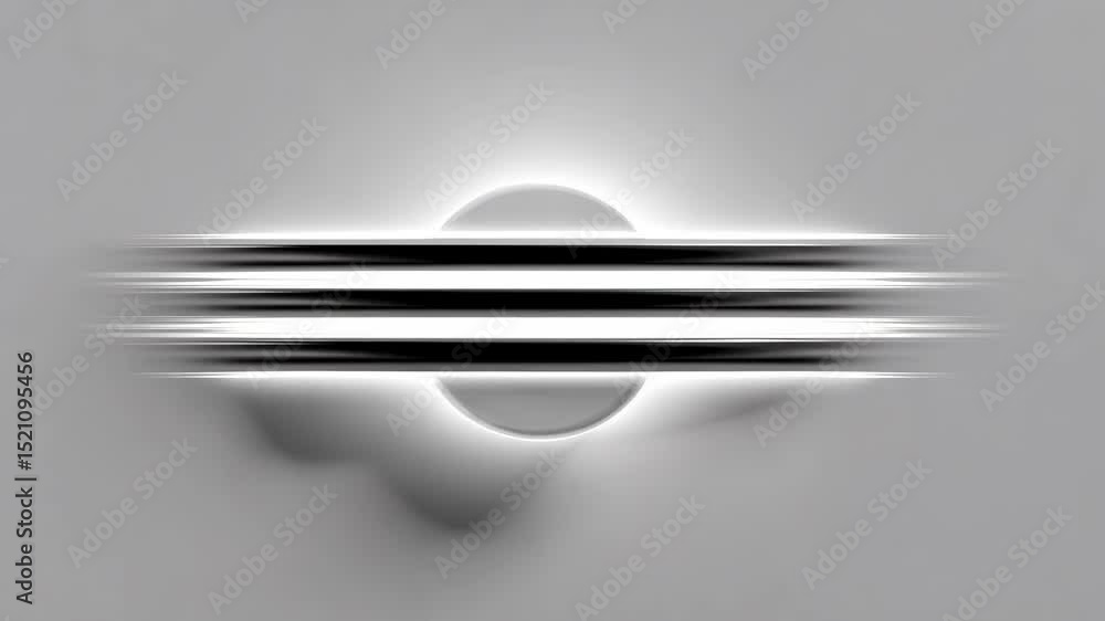 Poster a modern abstract design featuring blurred lines and a circular shape, evoking a sense of motion and