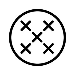 Cross stitch line icon