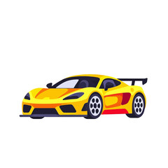Yellow-Racing-Sports-Car-Vector-Illustration