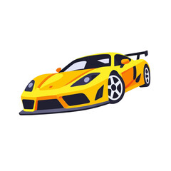 Yellow-Race-Car-Vector-Illustration-Speedster