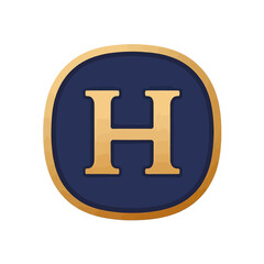 Golden-H-Logo-Icon-Vector-Illustration