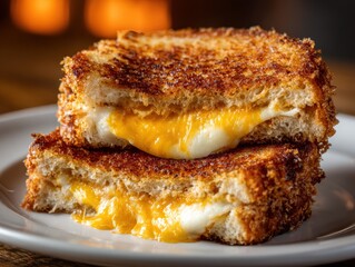 Melted cheese grilled sandwich