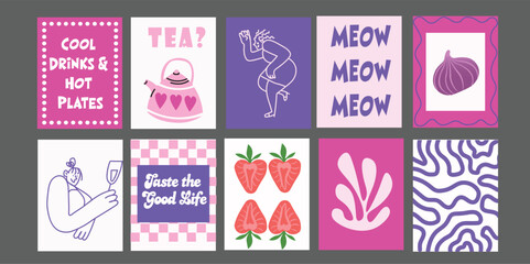 A fresh promotional banner ideal for cafés and restaurants. Combines tropical fruits, fresh veggies, and positive summer phrases. Featuring elements like ripe tomatoes, broccoli, pineapple