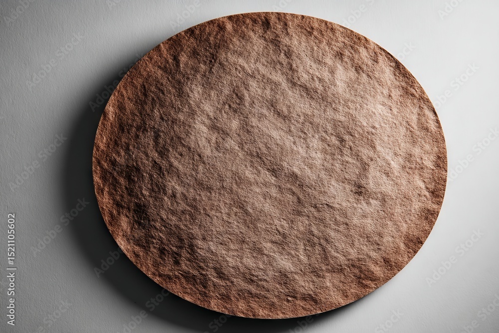 Poster Circular textured surface displayed against a minimalist background showcasing natural materials and simple design aesthetics