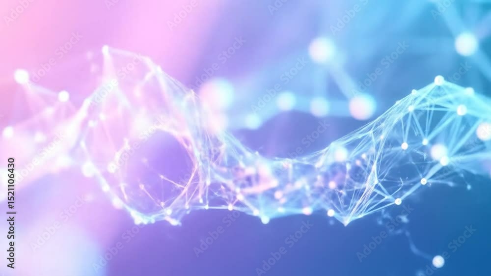 Aufkleber abstract digital network design with glowing lines and shapes
