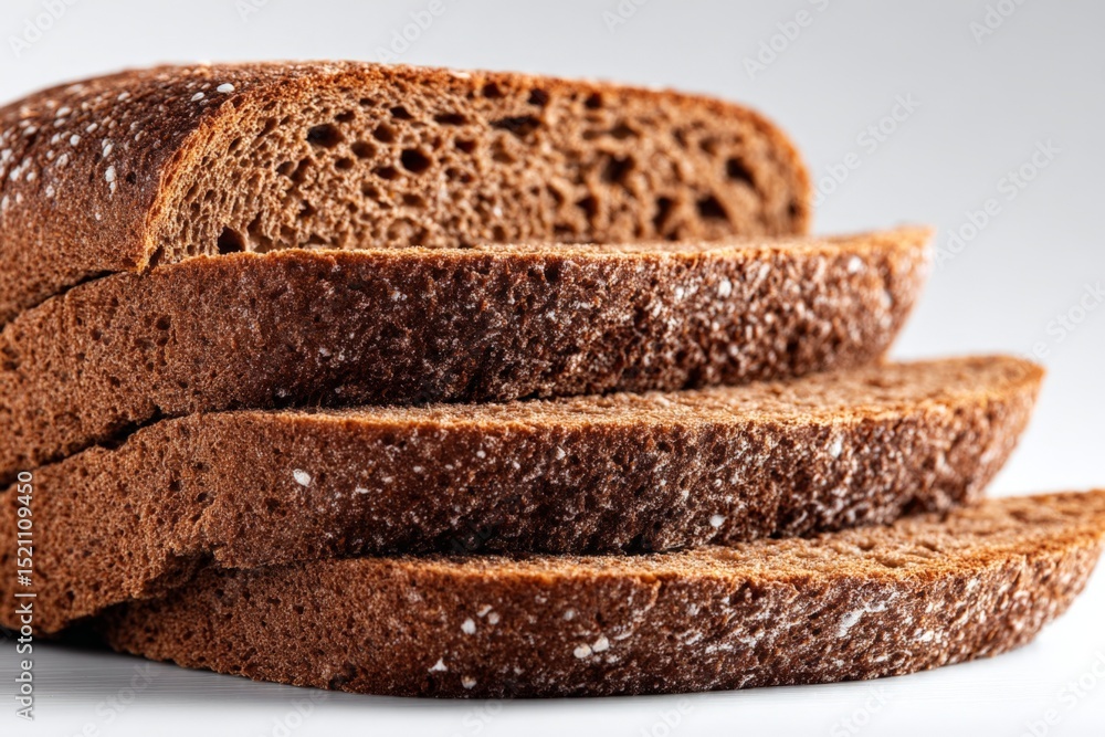 Aufkleber sliced whole grain bread displaying rich texture and wholesome appeal in a modern setting