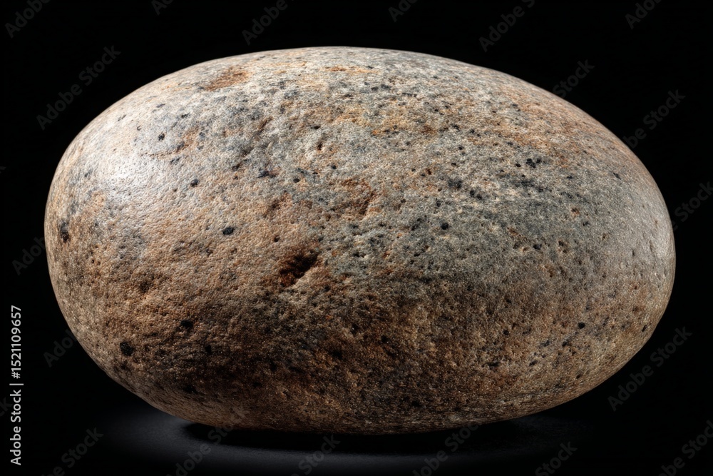 Aufkleber Unique textured rock with natural patterns displayed against a dark background