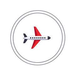 Fototapeta premium Airplane-Icon-Travel-Vector-Illustration