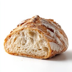 Ciabatta loaf isolated on clean white background