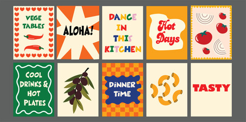 Fresh Summer Banner with Fruits, Vegetables and Fun Text. Perfect for juice bars, restaurants, and fresh food brands. Includes pineapple slices, broccoli, avocado, and tomatoes with bright typography 