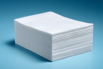 Cotton paper stack displayed on a blue background showcasing clean, durable materials suitable for various crafts