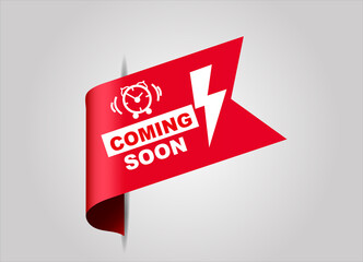  Red flat sale web  banner for Coming Soon banner and poster