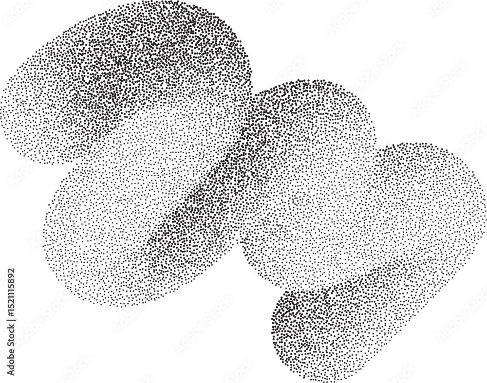 Poster stipple gradient shape. 3d wavy line with noise. grainy geometric spiral with sand effect. halftone 