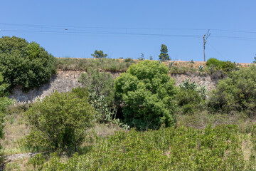 Railway line, Almourol, Portugal