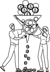 traffic conversion rate optimization cro vector