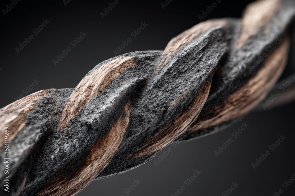 Poster close-up view of intricately braided natural fibers showcasing texture and detail