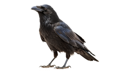 Carrion crow isolated on transparent background