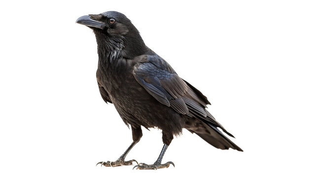 Carrion crow isolated on transparent background