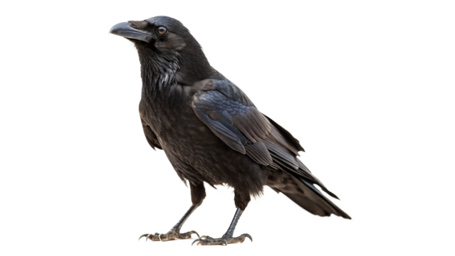 Carrion crow isolated on transparent background