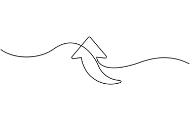 Arrow pointing right, line continuous drawing vector. One line Arrow pointing right, abstract line art illustration, arrow pointing, minimalist pro vector concept.