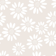 Daisy flower pattern, seamless pattern for fabric, textiles, clothing, wallpaper, cover, banner, home decor, florals backgrounds