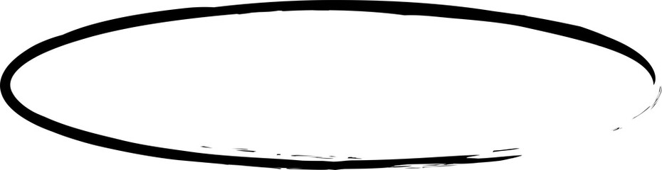 Obraz premium Oval frames brush painted, ink stamp, circle banner