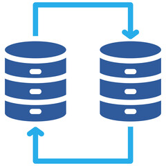 Obraz premium Data Sync Blueprint Icon