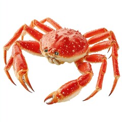Crab leg cooked isolated on clean white background