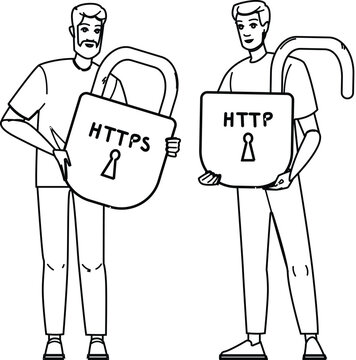 secure https http vector