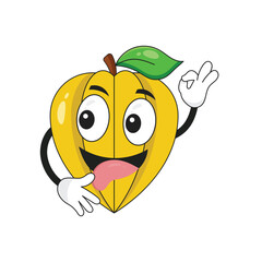  Star Fruit Cartoon Character