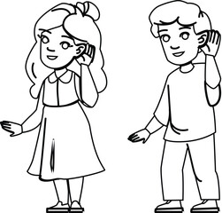 happy kid hear vector