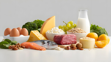 Assortment of Protein Rich Foods Still Life