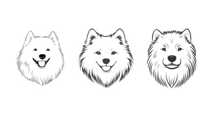 Fototapeta premium Detailed black and white illustration of a dog with fine line work and realistic textures, showcasing canine features and expressions, suitable for tattoo design, logo, art print, or creative projects