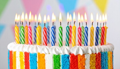 birthday candles on black background