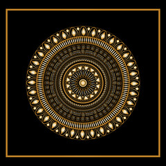 golden mandala art